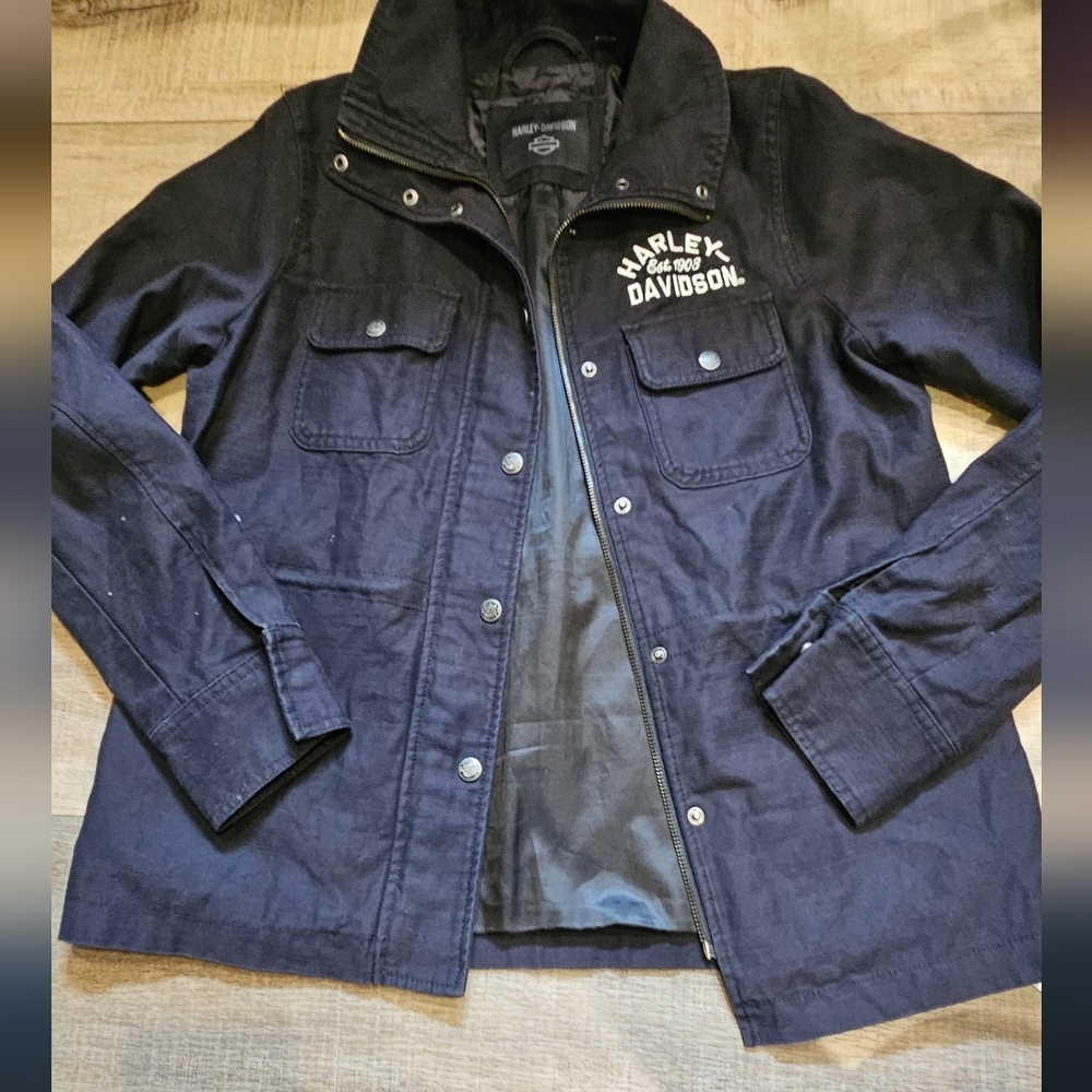 Harley-Davidson Navy Blue Cotton Field Jacket